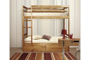 Кровать двухъярусная из массивной древесины Классика в Лысьве - lysva.ok-mebel.com | фото 1