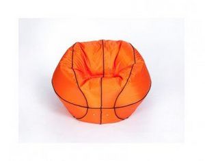Кресло-мешок Баскетбольный мяч малый оранжево-черное в Лысьве - lysva.ok-mebel.com | фото 1