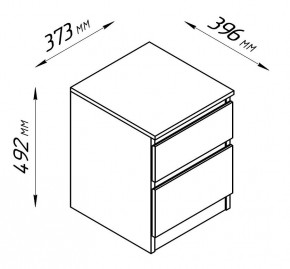 2.03.03.050.4 КАСТОР тумба 2 ящика RU серая в Лысьве - lysva.ok-mebel.com | фото 3