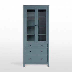2.08.07.130.6 САГА шкаф с витриной 90 темно-бирюзовый RU в Лысьве - lysva.ok-mebel.com | фото 2
