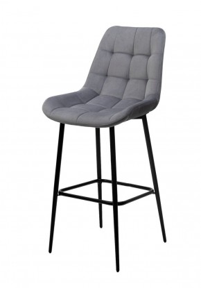 Барный стул ХОФМАН, цвет H-14 Серый, велюр / черный каркас М-City в Лысьве - lysva.ok-mebel.com | фото