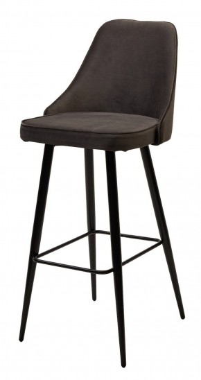Барный стул NEPAL-BAR ГРАФИТ #14, велюр/ черный каркас (H=78cm) М-City в Лысьве - lysva.ok-mebel.com | фото 1