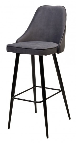 Барный стул NEPAL-BAR СЕРЫЙ #27, велюр/ черный каркас (H=78cm) М-City в Лысьве - lysva.ok-mebel.com | фото