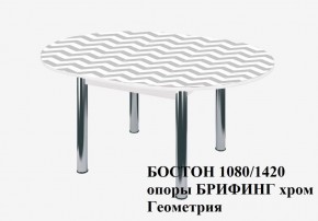 БОСТОН Стол круглый раздвижной 1080/1420 опоры Брифинг в Лысьве - lysva.ok-mebel.com | фото