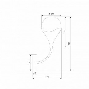 Бра Eurosvet Calyx 60168/1 латунь в Лысьве - lysva.ok-mebel.com | фото 3