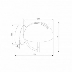 Бра Eurosvet Emisfero 50083/1 LED золото в Лысьве - lysva.ok-mebel.com | фото 3