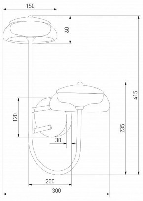 Бра Eurosvet Fungo 50388/2 LED черный в Лысьве - lysva.ok-mebel.com | фото 5