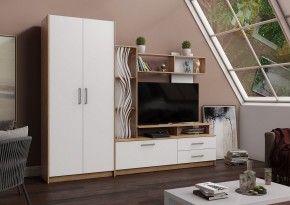 ДАРЬЯ Гостиная (Дуб Вотан/Белый глянец) в Лысьве - lysva.ok-mebel.com | фото