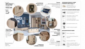 Детская Система Валенсия Шкаф 2-х дверный Дуб сонома в Лысьве - lysva.ok-mebel.com | фото 3