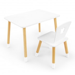 Детский комплект стол и стул «Корона» Rolti Baby (белый/береза, массив березы/мдф) в Лысьве - lysva.ok-mebel.com | фото