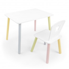 Детский комплект стол и стул «Корона» Rolti Baby (белый/цветной, массив березы/мдф) в Лысьве - lysva.ok-mebel.com | фото