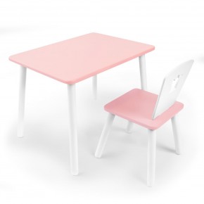 Детский комплект стол и стул «Корона» Rolti Baby (розовый/розовый, массив березы/мдф) в Лысьве - lysva.ok-mebel.com | фото