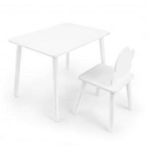 Детский комплект стол и стул «Облачко» Rolti Baby (белый/белый, массив березы/мдф) в Лысьве - lysva.ok-mebel.com | фото