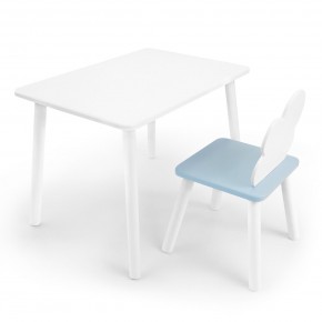 Детский комплект стол и стул «Облачко» Rolti Baby (белый/голубой, массив березы/мдф) в Лысьве - lysva.ok-mebel.com | фото