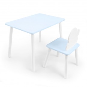 Детский комплект стол и стул «Облачко» Rolti Baby  (голубая столешница/голубое сиденье/белые ножки) в Лысьве - lysva.ok-mebel.com | фото