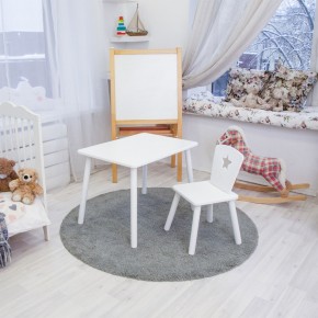 Детский комплект стол и стул «Звезда» Rolti Baby (белый/белый, массив березы/мдф) в Лысьве - lysva.ok-mebel.com | фото 2