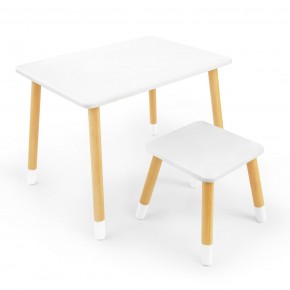 Детский комплект стол и табурет Rolti Baby (белая столешница/белое сиденье/береза ножки) в Лысьве - lysva.ok-mebel.com | фото