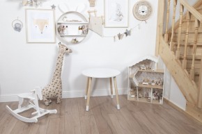 Детский стол круглый Rolti Baby (белый/береза, массив березы/мдф) в Лысьве - lysva.ok-mebel.com | фото