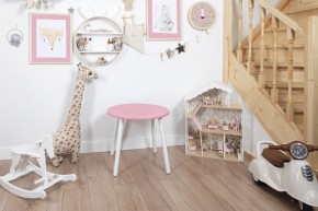 Детский стол круглый Rolti Baby (розовый/белый, массив березы/мдф) в Лысьве - lysva.ok-mebel.com | фото 1