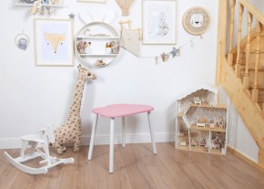 Детский стол Rolti Baby «Облачко»  (розовый/белый, массив березы/мдф) в Лысьве - lysva.ok-mebel.com | фото