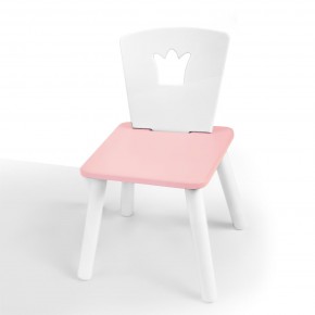 Детский стул Корона (Белый/Розовый/Белый) в Лысьве - lysva.ok-mebel.com | фото