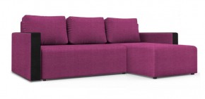 Диван угловой Алиса 3 Shaggy FUCHSIA - TEOS BLACK в Лысьве - lysva.ok-mebel.com | фото