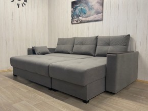 Диван угловой Комфорт-3 (НПБ+МДФ) велюр Galaxy Lite 26 в Лысьве - lysva.ok-mebel.com | фото 3