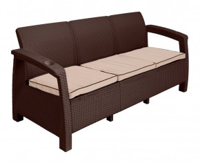 Диван Yalta Premium Sofa 3 Set (Ялта) шоколадный (+подушки под спину) в Лысьве - lysva.ok-mebel.com | фото 2