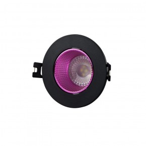 DK3061-BK+PI Встраиваемый светильник, IP 20, 10 Вт, GU5.3, LED, черный/розовый, пластик в Лысьве - lysva.ok-mebel.com | фото 1