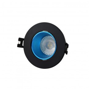 DK3061-BK+СY Встраиваемый светильник, IP 20, 10 Вт, GU5.3, LED, черный/голубой, пластик в Лысьве - lysva.ok-mebel.com | фото