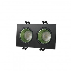 DK3072-BK+GR Встраиваемый светильник, IP 20, 10 Вт, GU5.3, LED, черный/зеленый, пластик в Лысьве - lysva.ok-mebel.com | фото