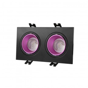DK3072-BK+PI Встраиваемый светильник, IP 20, 10 Вт, GU5.3, LED, черный/розовый, пластик в Лысьве - lysva.ok-mebel.com | фото