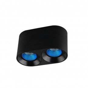 DK3096-BK+CY Светильник накладной IP 20, 10 Вт, GU5.3, LED, черный/голубой, пластик в Лысьве - lysva.ok-mebel.com | фото