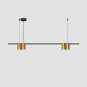 DK4061-BK+SG Подвесной светильник ORBIT, IP20, 4xGU10 LED до 15 Вт, черный + сатинированное золото, алюминий в Лысьве - lysva.ok-mebel.com | фото
