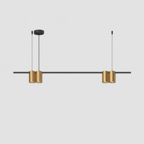 DK4061-BK+SG Подвесной светильник ORBIT, IP20, 4xGU10 LED до 15 Вт, черный + сатинированное золото, алюминий в Лысьве - lysva.ok-mebel.com | фото 2