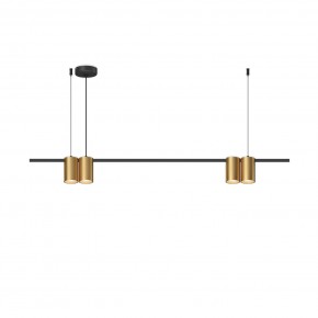 DK4061-BK+SG Подвесной светильник ORBIT, IP20, 4xGU10 LED до 15 Вт, черный + сатинированное золото, алюминий в Лысьве - lysva.ok-mebel.com | фото 3
