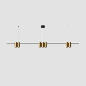 DK4063-BK+SG Подвесной светильник ORBIT, IP20, 7xGU10 LED до 15 Вт, черный + сатинированное золото, алюминий в Лысьве - lysva.ok-mebel.com | фото 2