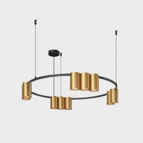 DK4065-BK+SG Подвесной светильник ORBIT , IP20, 10xGU10 LED до 15 Вт, черный + сатинированное золото, алюминий в Лысьве - lysva.ok-mebel.com | фото 2