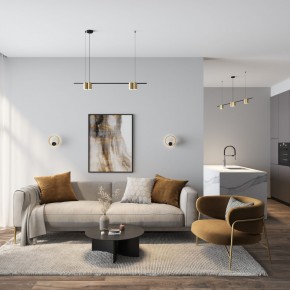 DK5060-BK+SG Бра ORBIT, IP20, 3000К, LED, 10 Вт, черный + сатинированное золото, алюминий в Лысьве - lysva.ok-mebel.com | фото 5