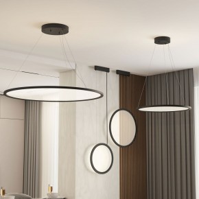 DK6616-BK Подвесной горизонтальный светильник Veil со светодиодом H900 d600 220V 48W 3000-6000K IP20 черный алюминий в Лысьве - lysva.ok-mebel.com | фото 5