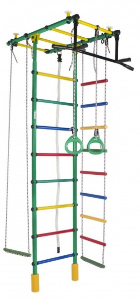 ДСК Атлант цв.зеленый радуга: турник, кольца, канат, трапеция, веревочная лестница в Лысьве - lysva.ok-mebel.com | фото