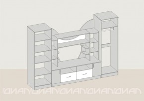 Гостиная Аллегро с 2 шкафами вариант-5 (венге/дуб белфорт) в Лысьве - lysva.ok-mebel.com | фото 2