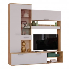Гостиная Флай (ЦС-01/ШК-04) дуб сонома/белый в Лысьве - lysva.ok-mebel.com | фото 3