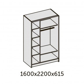 ИННЭС-5 Шкаф-купе 2-х дв. 1600 (2дв. Ф1 - венге) в Лысьве - lysva.ok-mebel.com | фото 2