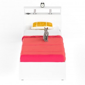 Камелия Кровать 0900, цвет белый, ШхГхВ 93,5х217х78,2 см., сп.м. 900х2000 мм., без матраса, основание есть в Лысьве - lysva.ok-mebel.com | фото 2