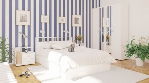 Камелия Кровать 1400, цвет белый, ШхГхВ 143,5х217х78,2 см., сп.м. 1400х2000 мм., без матраса, основание есть в Лысьве - lysva.ok-mebel.com | фото 4