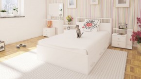 Камелия Кровать с ящиками 1200, цвет белый, ШхГхВ 123,5х217х78,2 см., сп.м. 1200х2000 мм., без матраса, основание есть в Лысьве - lysva.ok-mebel.com | фото 5