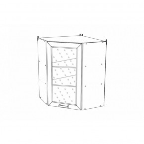 КГ "Агава" ВВУС550 Шкаф навесной угловой h 900 Трюфель в Лысьве - lysva.ok-mebel.com | фото