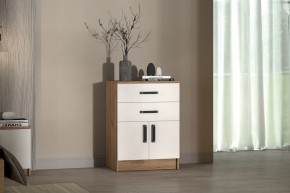 Комод Эконом (Дуб крафт золотой/Белый текстурный) в Лысьве - lysva.ok-mebel.com | фото 3