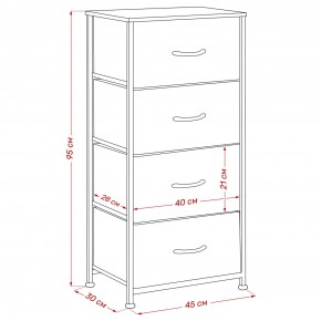 Комод Leset Линкс 4 ящ. (к/з), Каркас Белый, ящики Белые в Лысьве - lysva.ok-mebel.com | фото 8